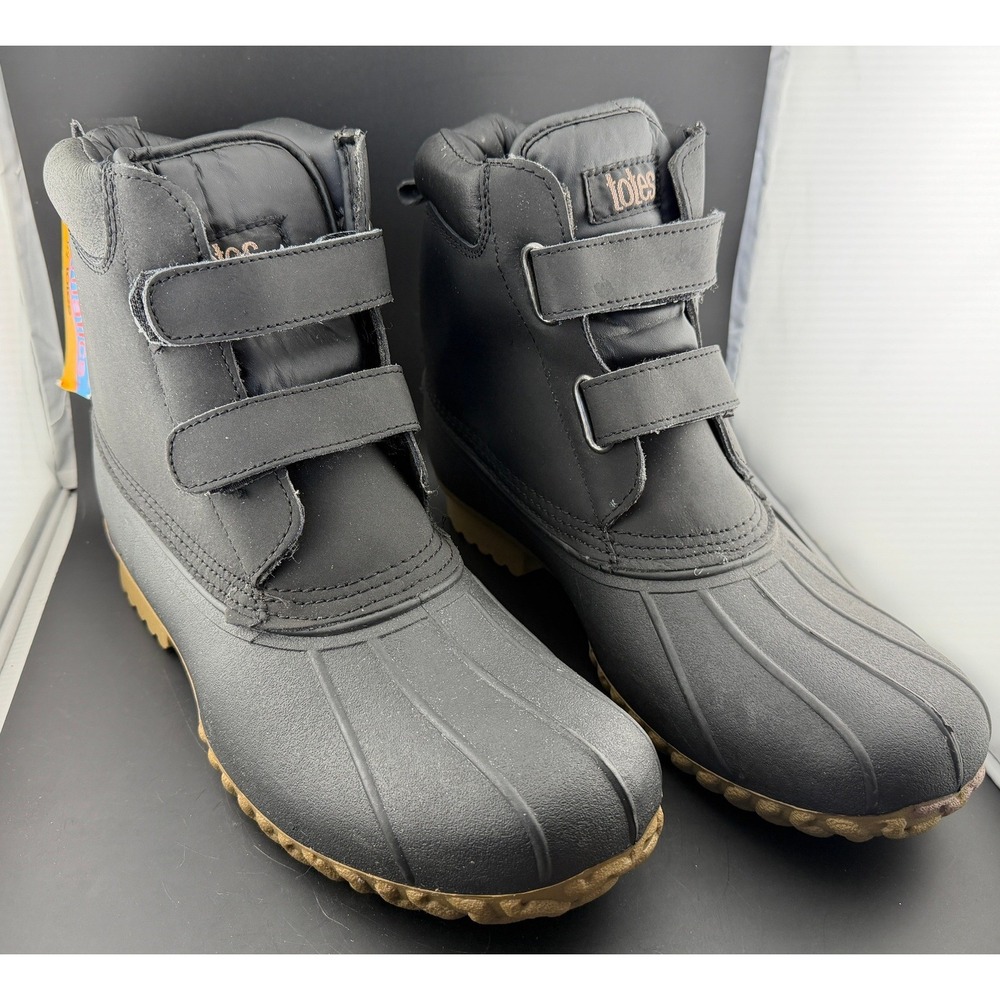 Chromatics by Totes-Black Leather Boots, Thermolite Insulated, 57646, Womens 11W